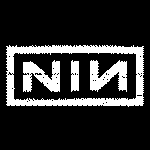 a rectangular logo with the word NIN